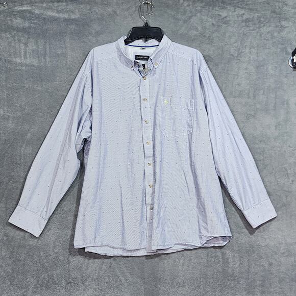 Ariat Pro Series Daniel Classic Long Sleeve Buttone Down Shirt Blue White XXL - Picture 1 of 9